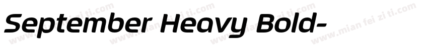 September Heavy Bold字体转换